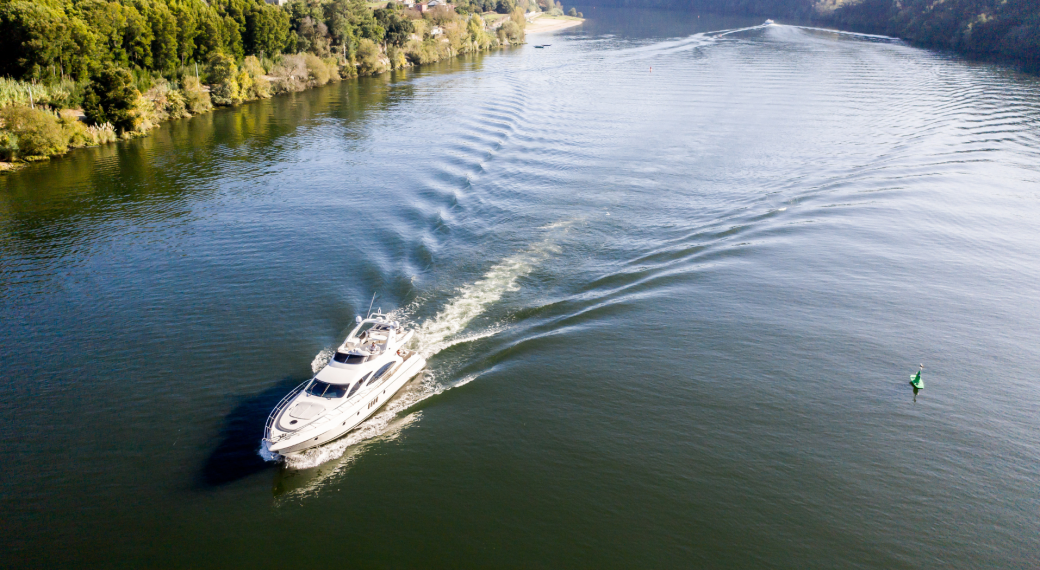 Yacht in the Douro Valley